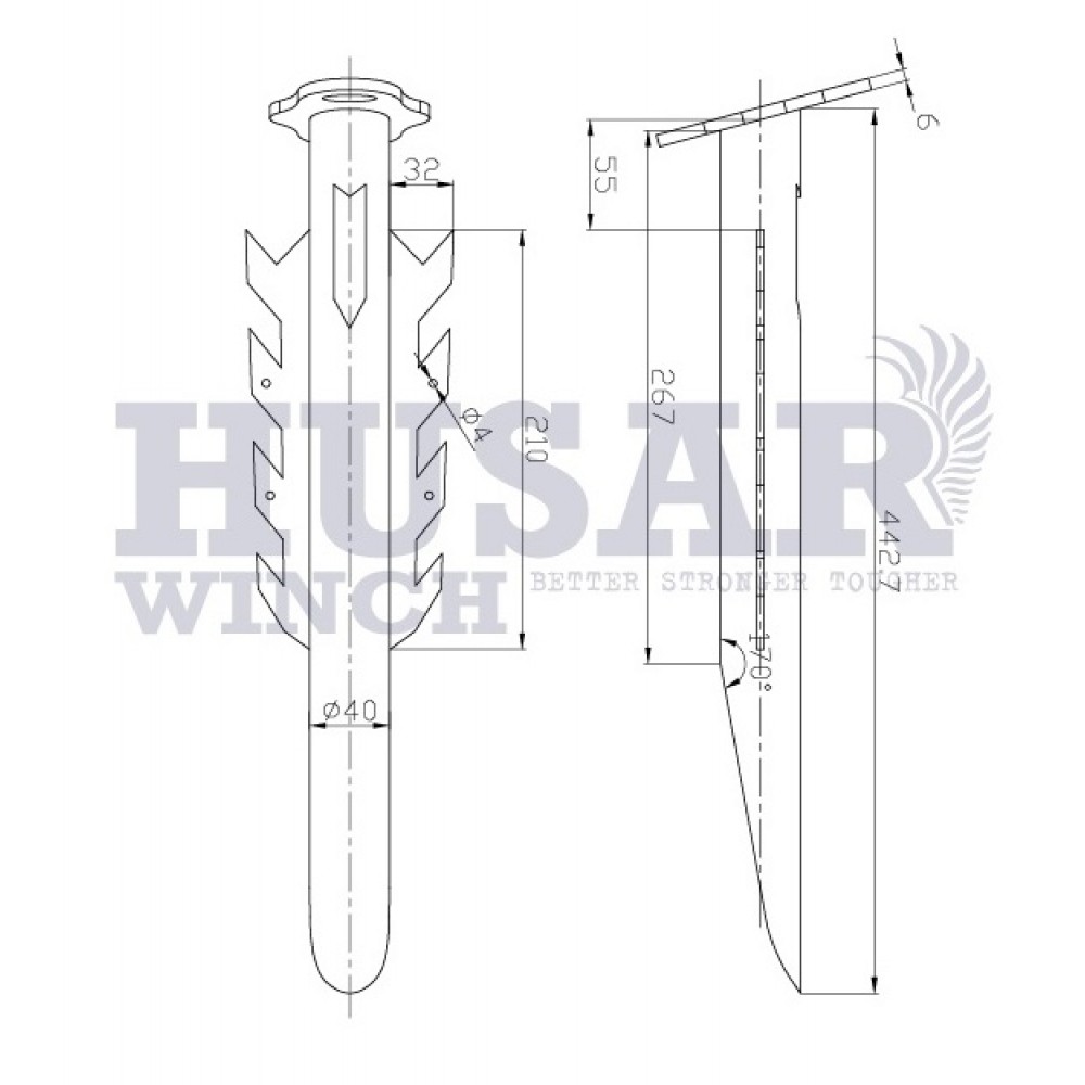 Άγκυρα για Βυθούς με Άμμο Husar Winch