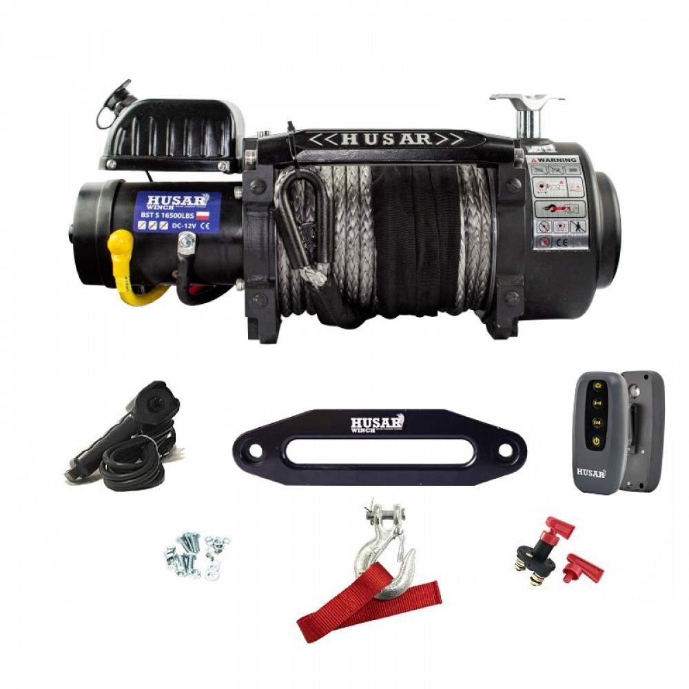 Βίντσι Ηλεκτρικό με Συνθετικό Σχοινί BST S 16500lbs 12V Husar Winch